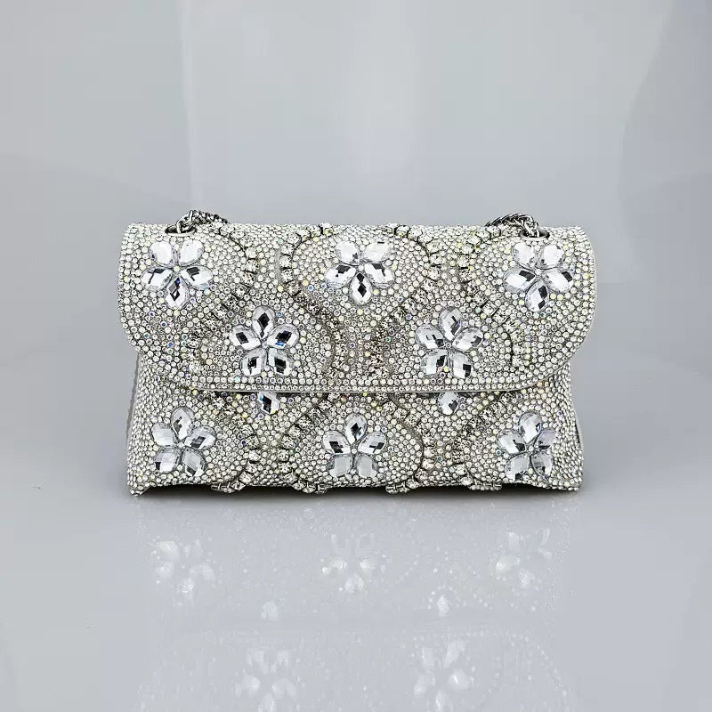 Cross-border Amazon Gemstone Evening Diamond-encrusted Socialite Banquet Bag